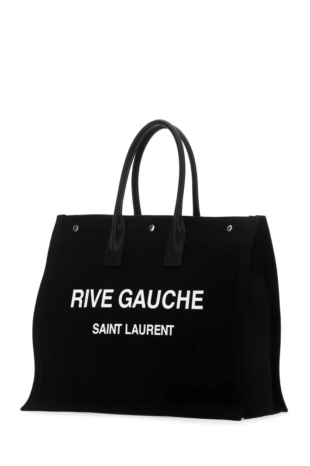 Saint Laurent Rive Gauche Logo Printed Tote Bag