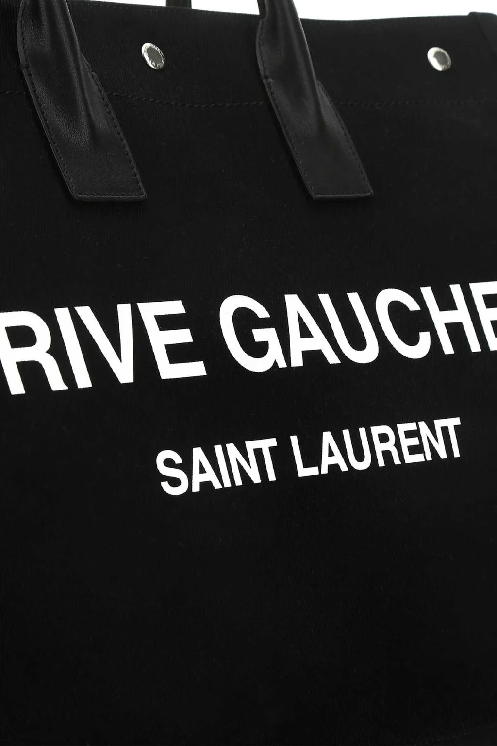 Saint Laurent Rive Gauche Logo Printed Tote Bag