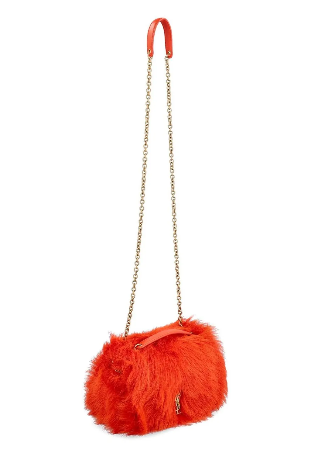 Saint Laurent Logo Plaque Foldover Top Shoulder Bag