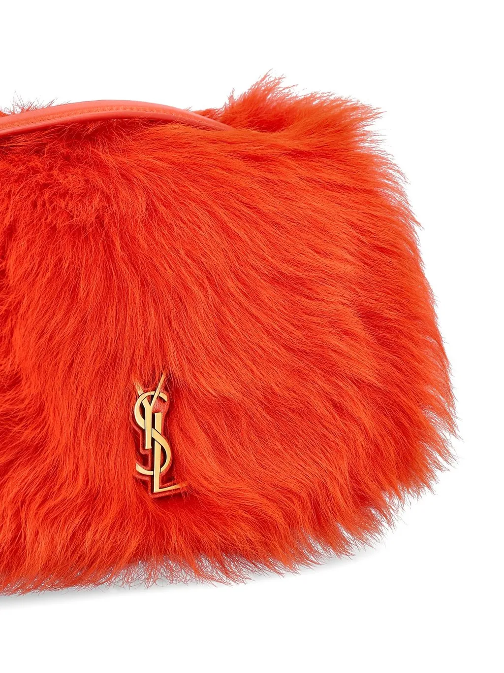 Saint Laurent Logo Plaque Foldover Top Shoulder Bag
