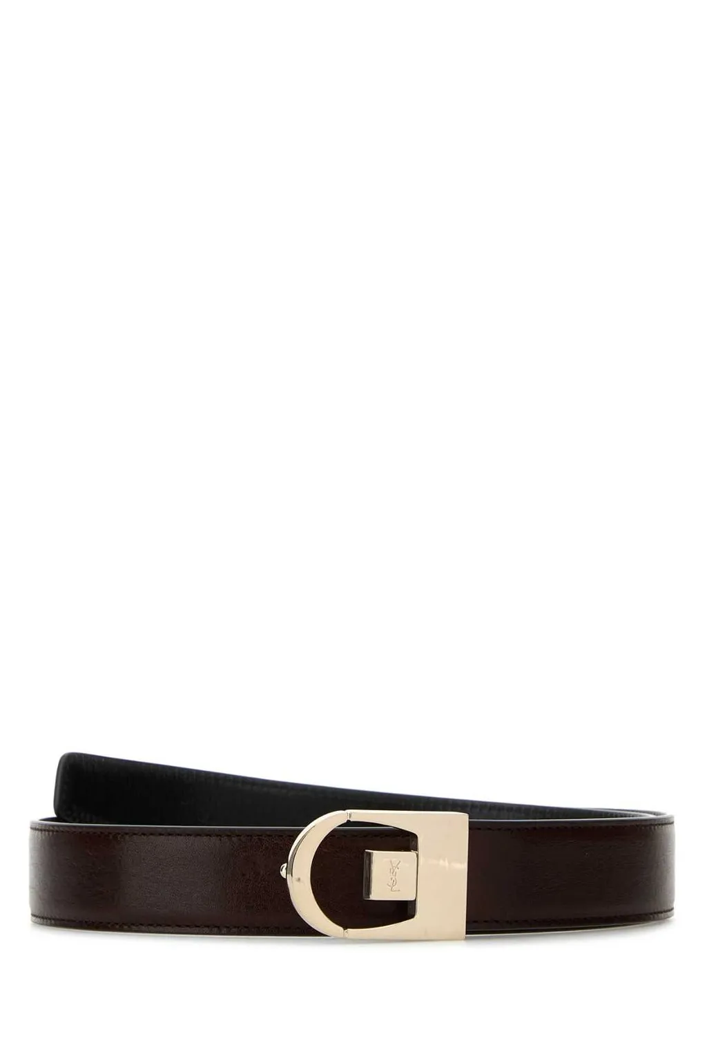 Saint Laurent Logo Engraved Reversible Belt