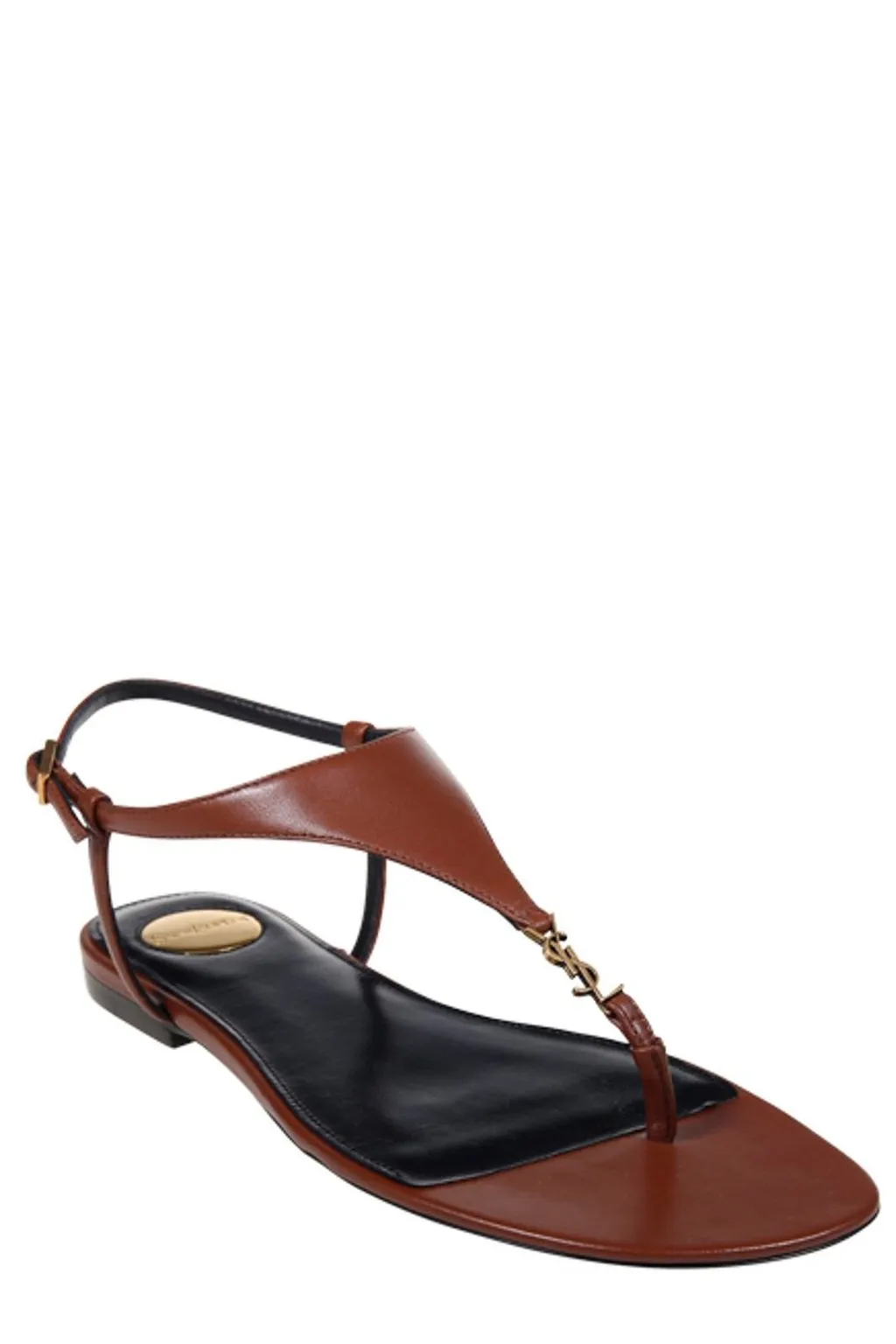 Saint Laurent Cassandra Logo Plaque Sandals