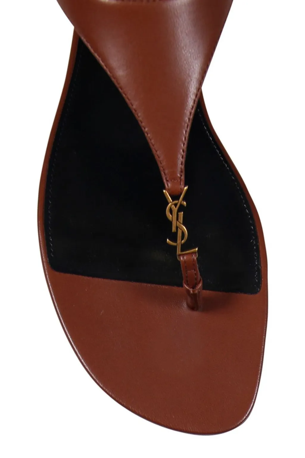 Saint Laurent Cassandra Logo Plaque Sandals