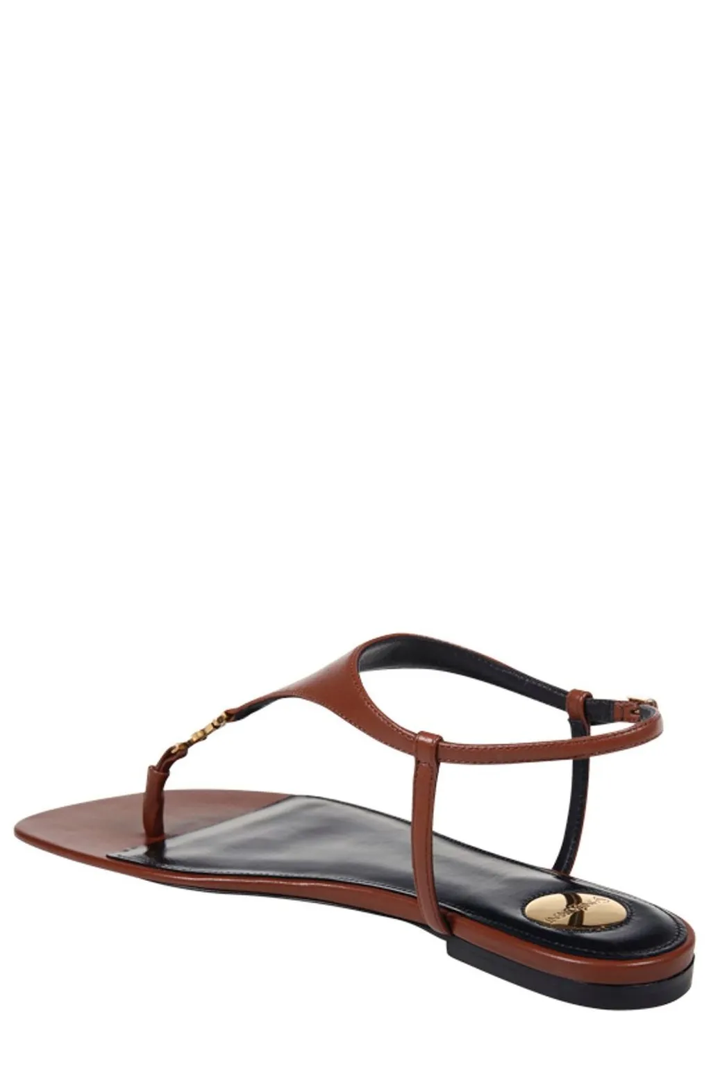 Saint Laurent Cassandra Logo Plaque Sandals