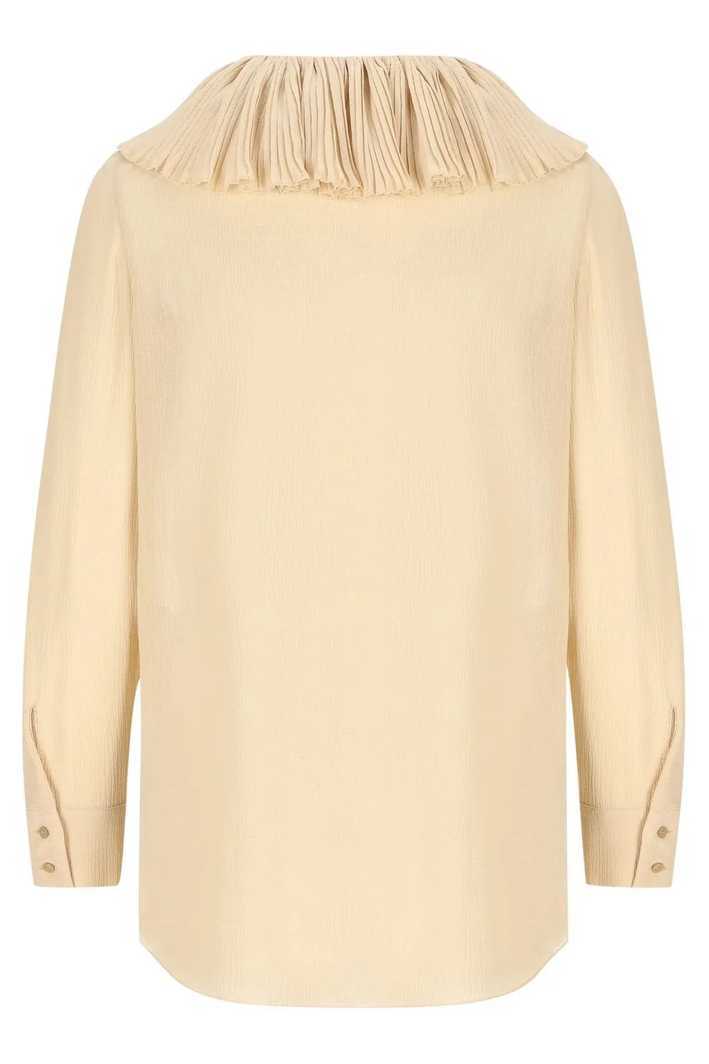 Saint Laurent Ruffled V-Neck Blouse