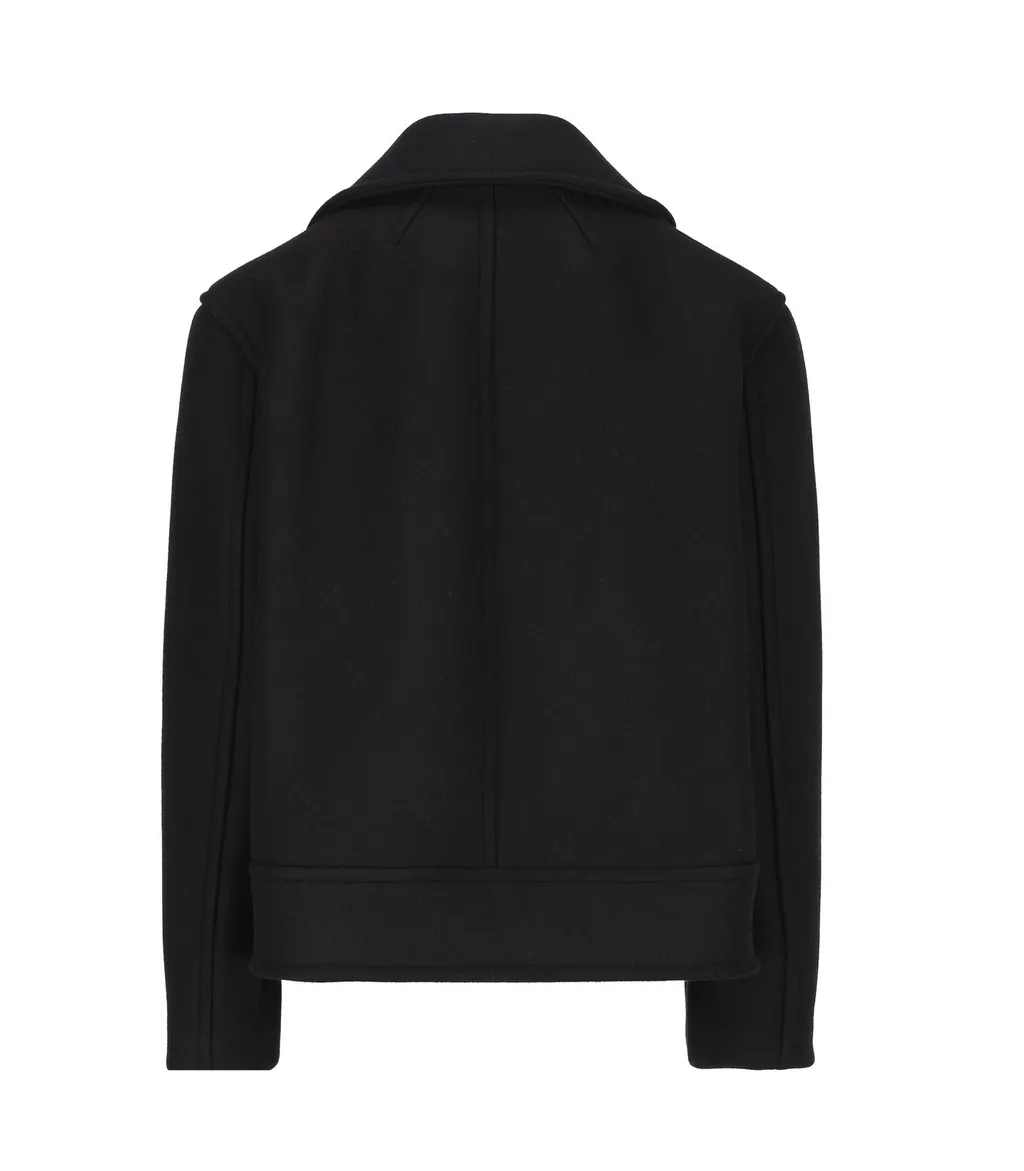Saint Laurent Double-Breasted Cropped Coat