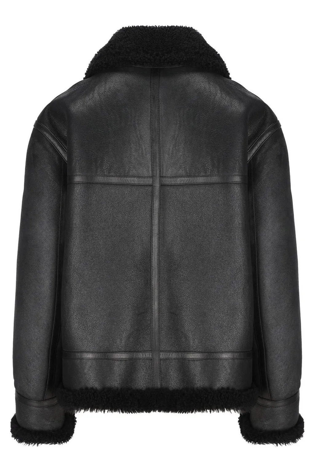 Saint Laurent Zip-Up Drop Shoulder Aviator Jacket