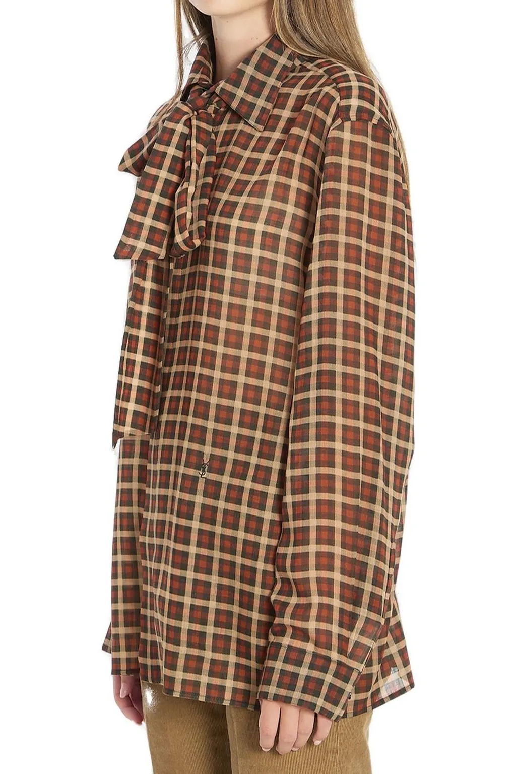Saint Laurent Cassandre Checked Shirt