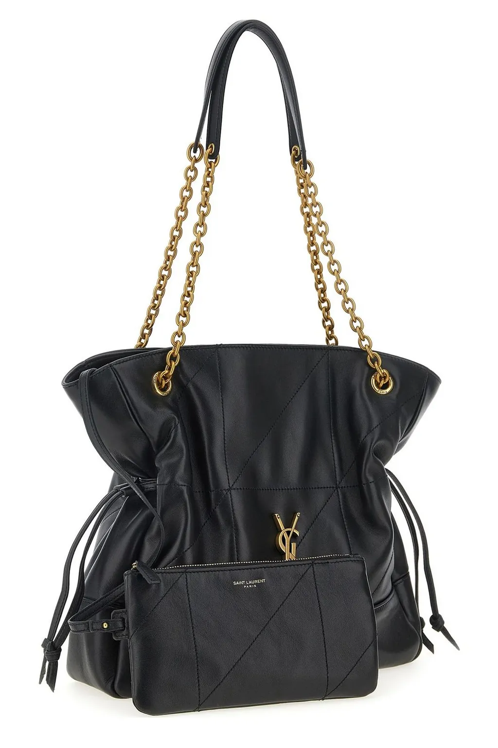 Saint Laurent Jamie Logo Plaque Small Shopping Bag