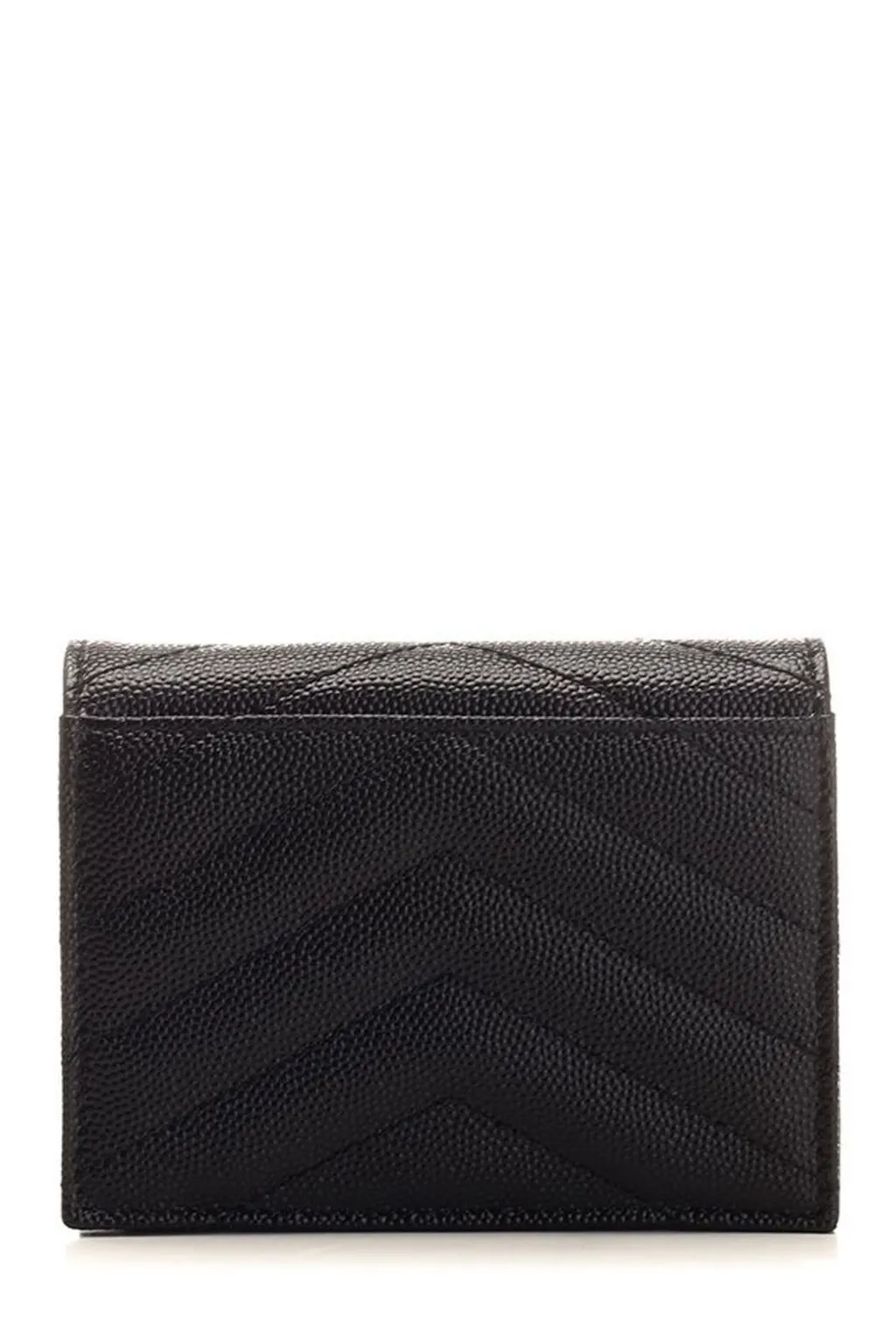 Saint Laurent Cassandre Matelassé Logo Plaque Cardholder