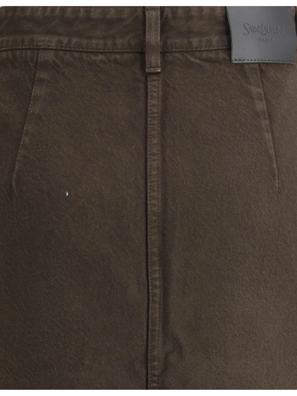 Saint Laurent Mid-Rise Denim Pencil Skirt