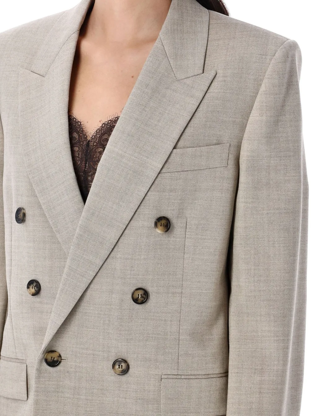 Saint Laurent Cassandre Double-Breasted Blazer