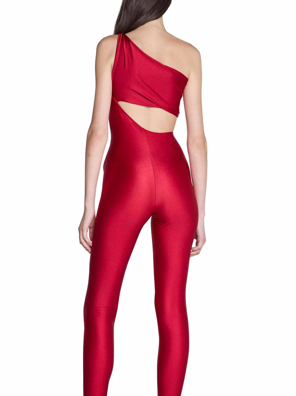 Saint Laurent One-Shoulder Sleeveless Jumpsuit
