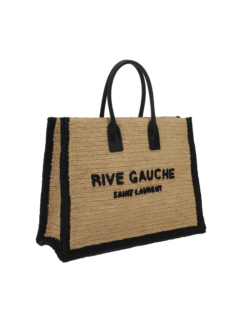 Saint Laurent Logo Embroidered Rive Gauche Tote Bag