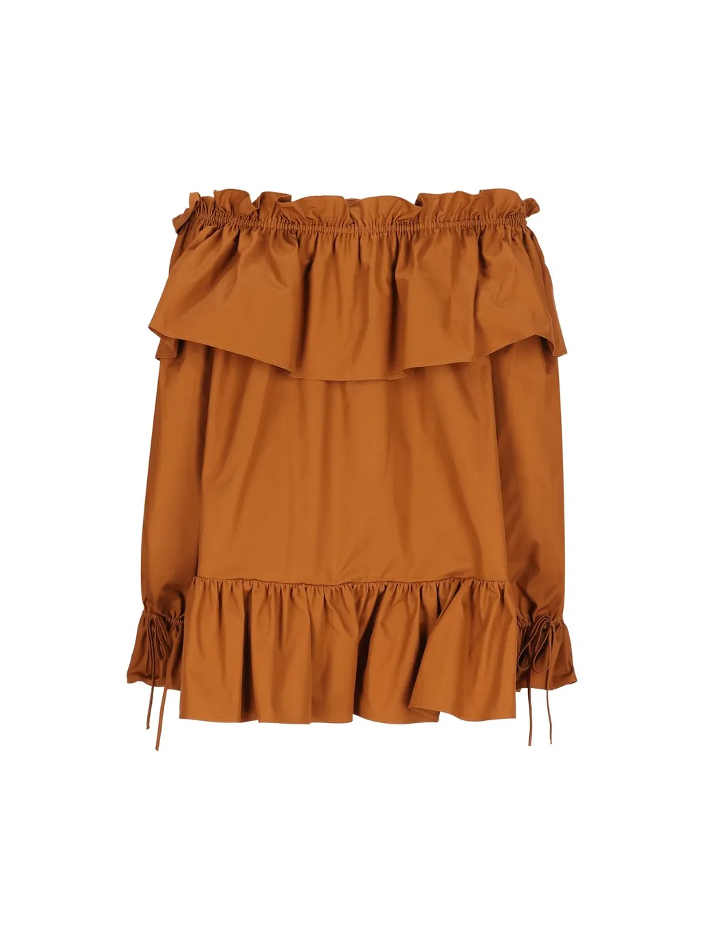 Saint Laurent Ruffled Off-Shoulder Dress