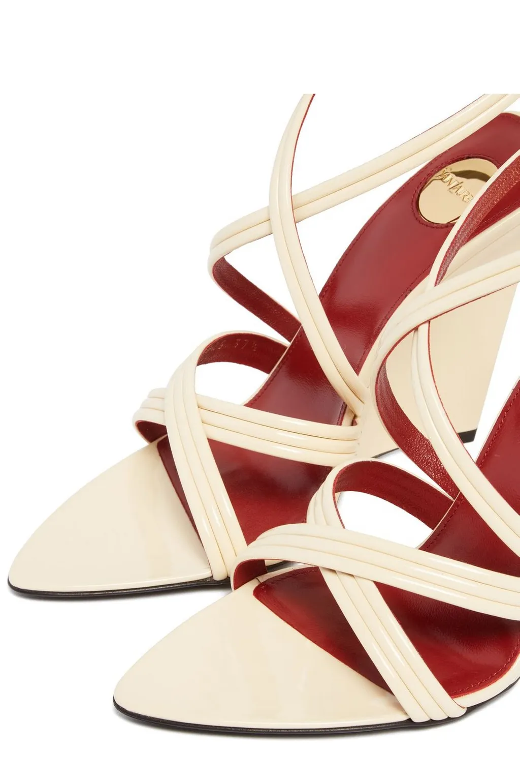 Saint Laurent Open Toe Wedge Sandals