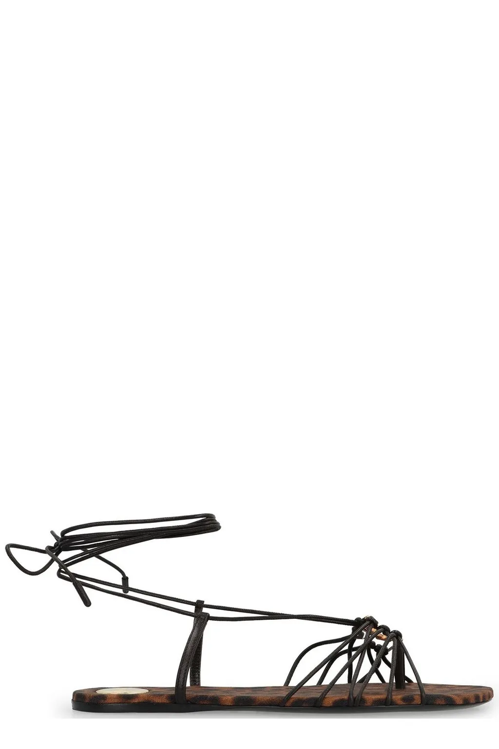 Saint Laurent Babylone Logo Plaque Sandals