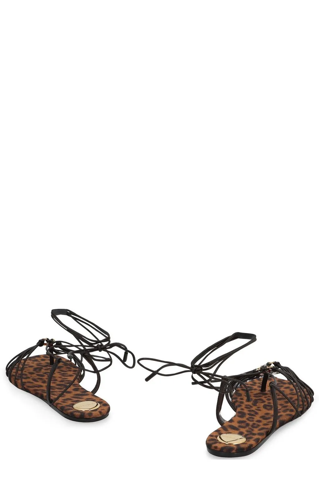 Saint Laurent Babylone Logo Plaque Sandals