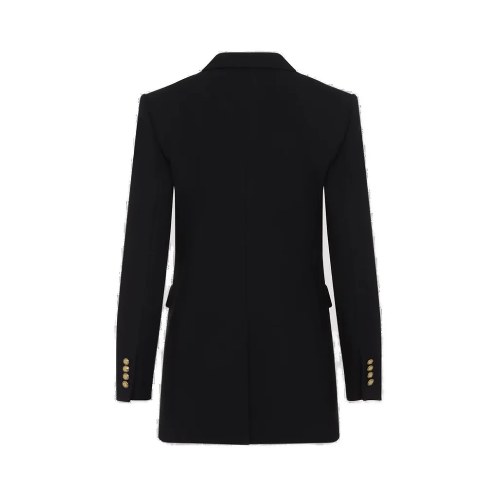 Saint Laurent Double-Breasted Long-Sleeved Jacket