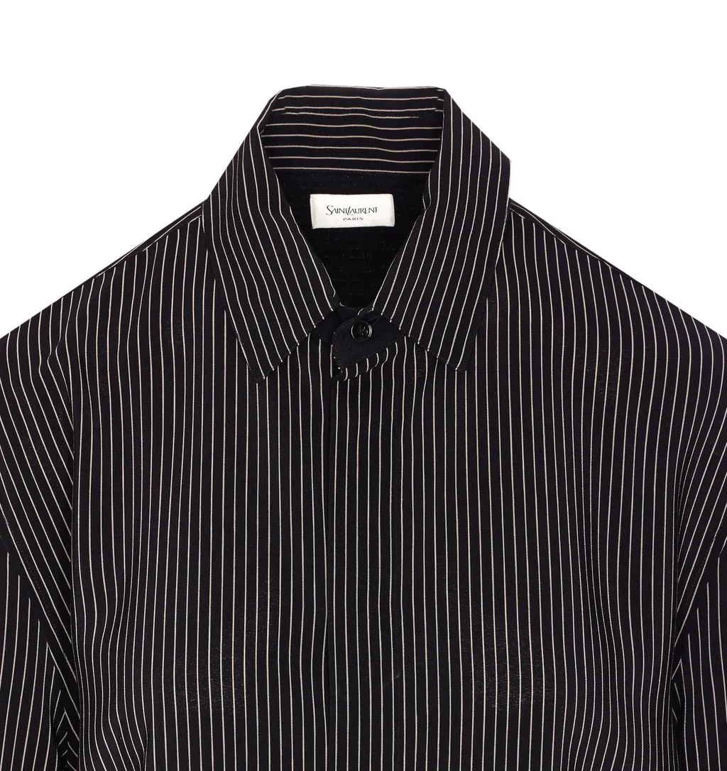 Saint Laurent Striped Button-Up Shirt