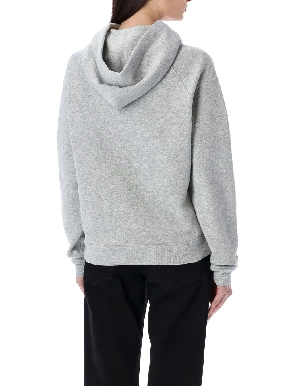 Saint Laurent Logo Embroidered Drawstring Hoodie