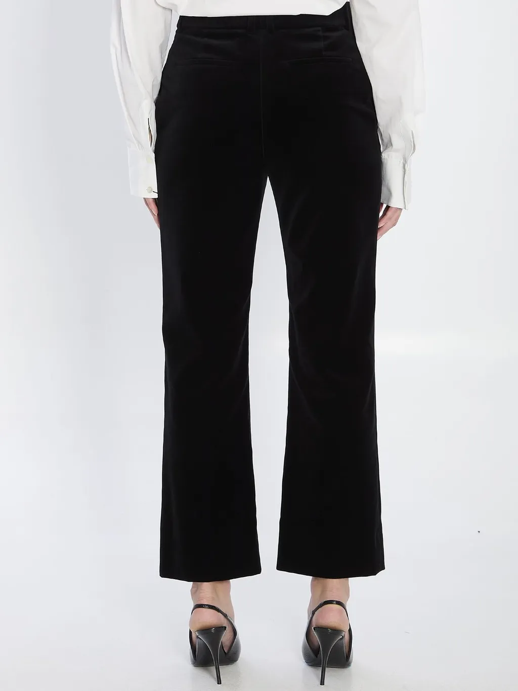 Saint Laurent Mid-Rise Velvet Pants