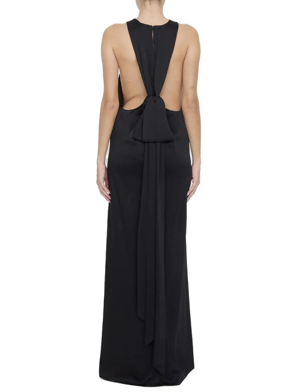Saint Laurent Back-Tie Sleeveless Dress