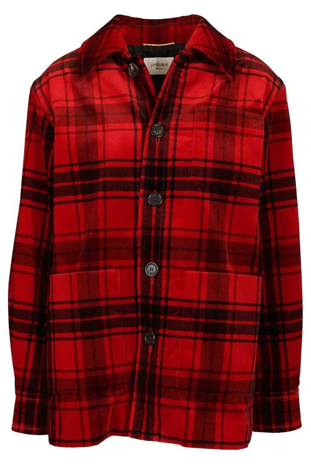 Saint Laurent Button-Up Tartan Jacket
