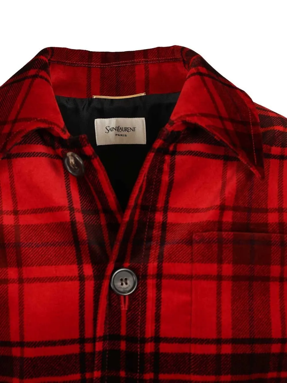 Saint Laurent Button-Up Tartan Jacket