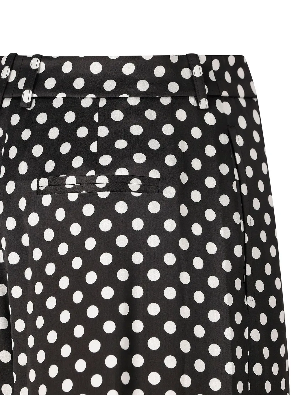 Saint Laurent Polka Dots Printed High Waist Trousers