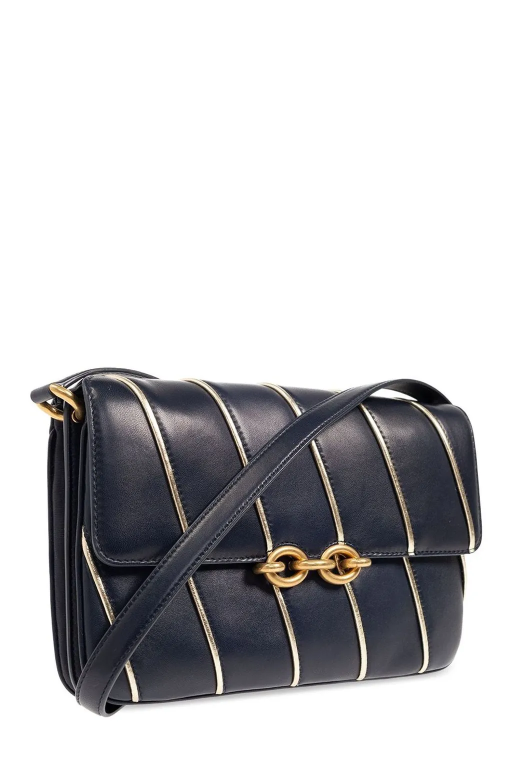 Saint Laurent Le Maillon Striped Satchel Bag