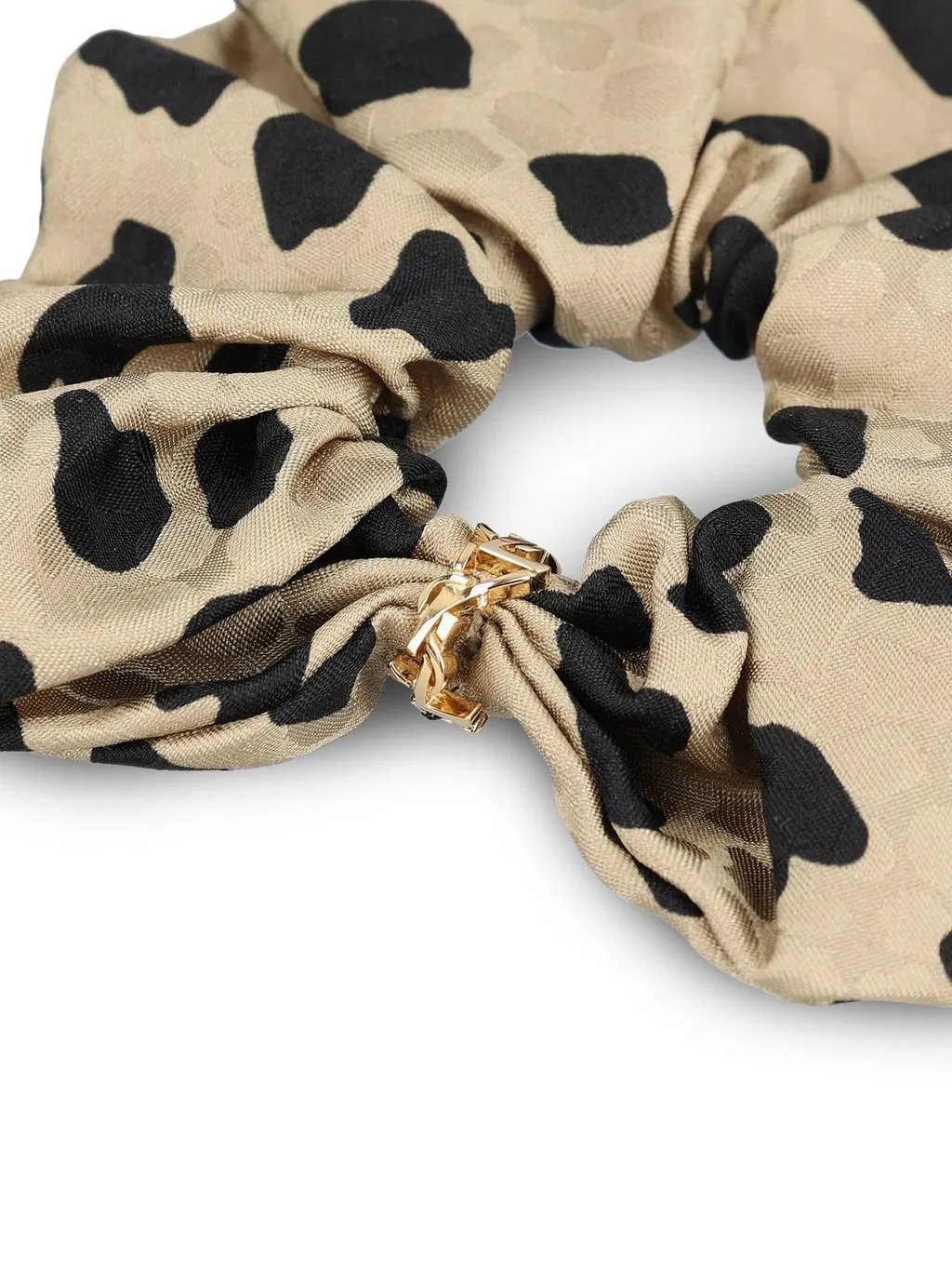 Saint Laurent Cassandre Logo Plaque Scrunchie