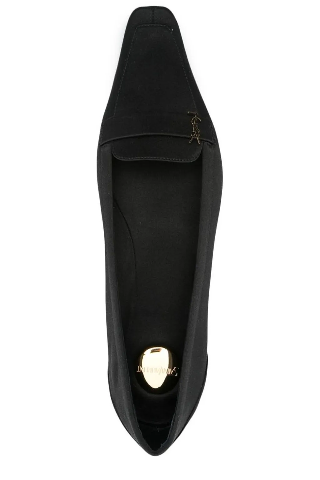 Saint Laurent Logo Plaque Slip-On Flat Shoes