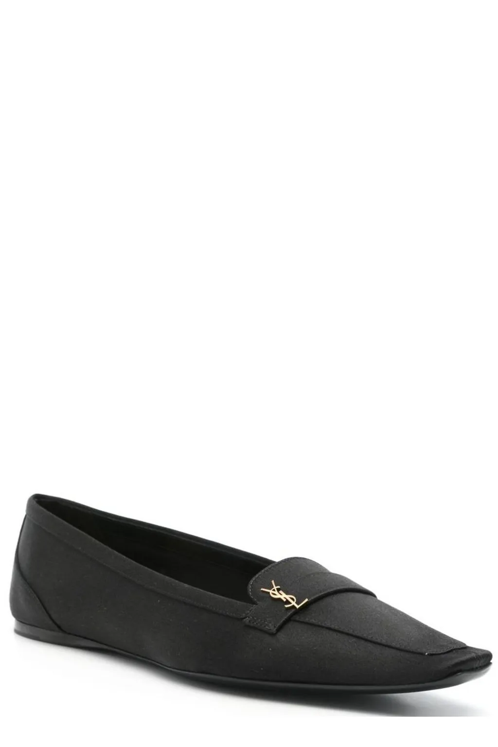Saint Laurent Logo Plaque Slip-On Flat Shoes