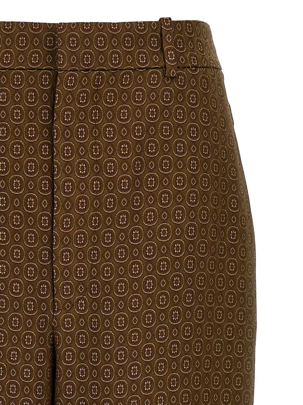 Saint Laurent Medallion Jacquard Mid-Rise Pants