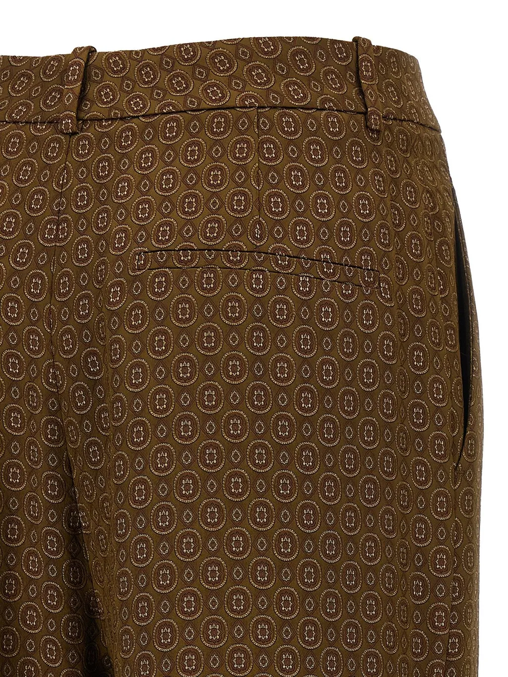 Saint Laurent Medallion Jacquard Mid-Rise Pants