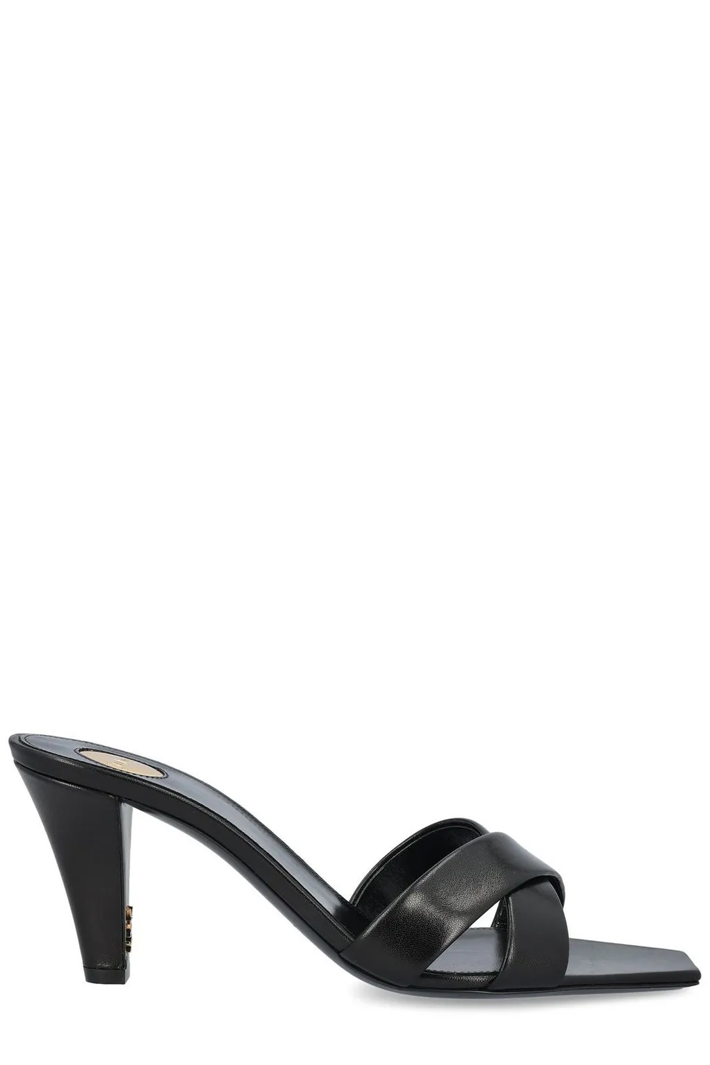 Saint Laurent Jill Crisscrossed Square Toe Mules