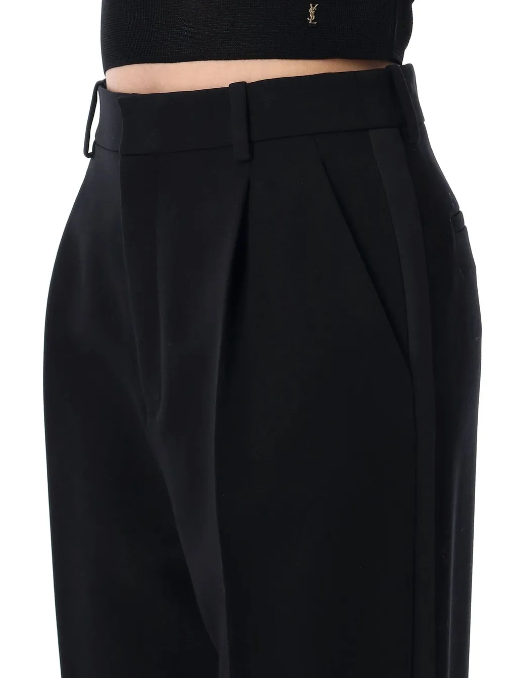 Saint Laurent Pleat Detailed Dress Pants
