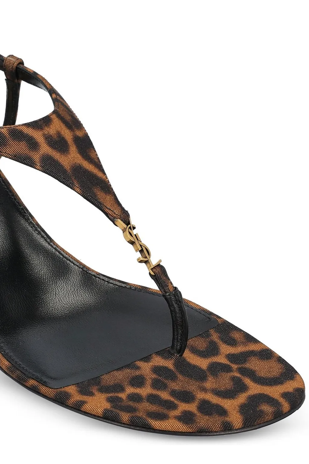 Saint Laurent Cassandra Leopard Wedge Sandals