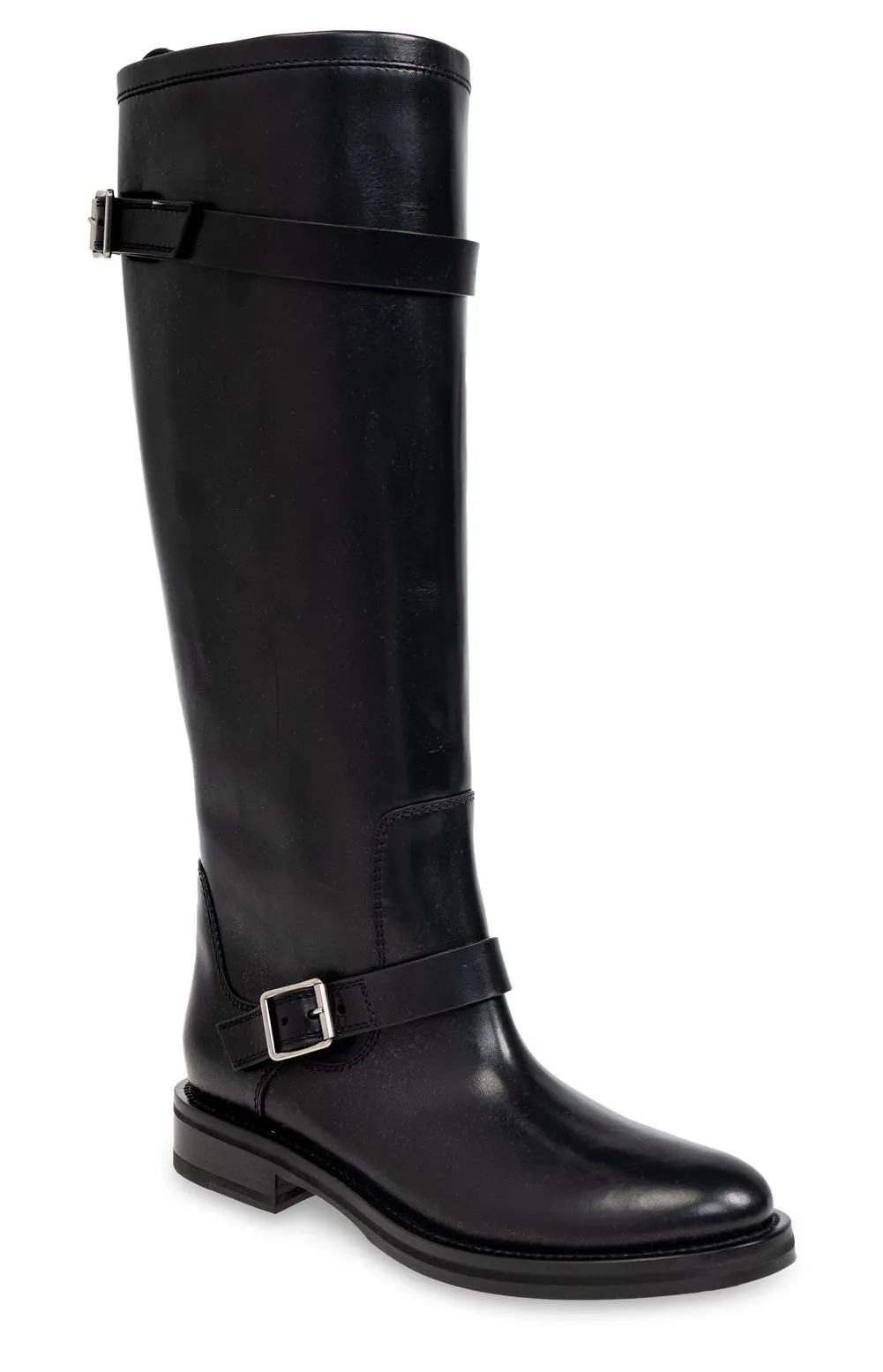 Saint Laurent River Round Toe Buckled Boots