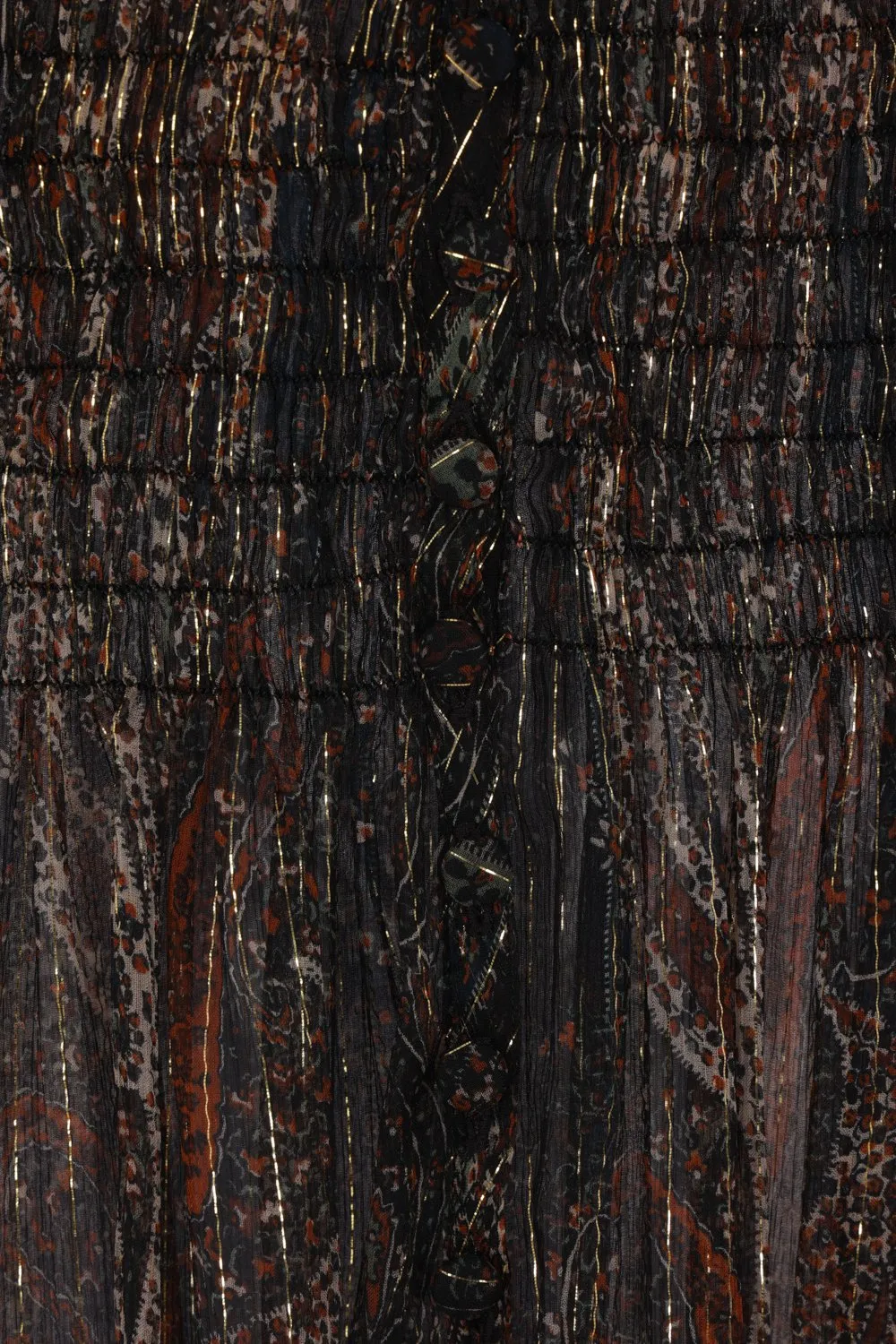 Saint Laurent LavalliÈRe Gathered Long-Sleeved Dress