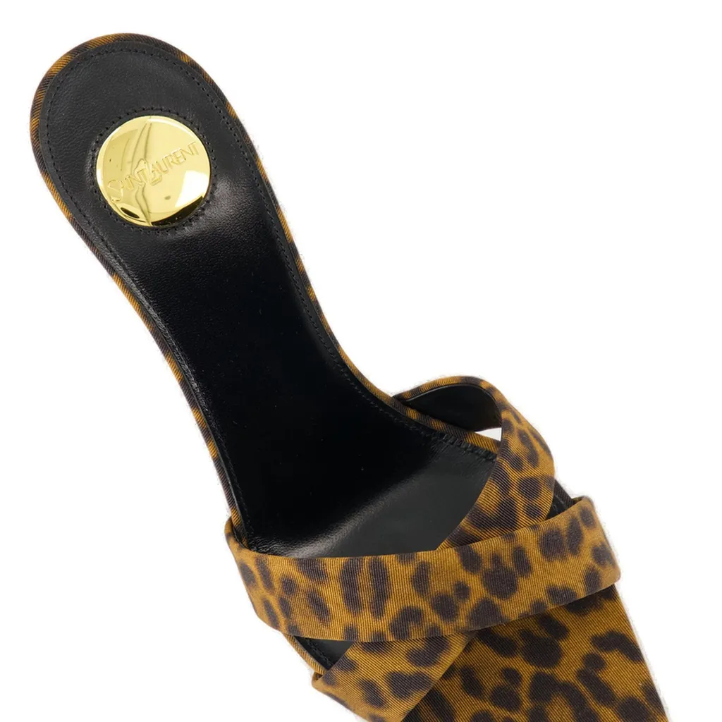 Saint Laurent Jill Leopard Mules