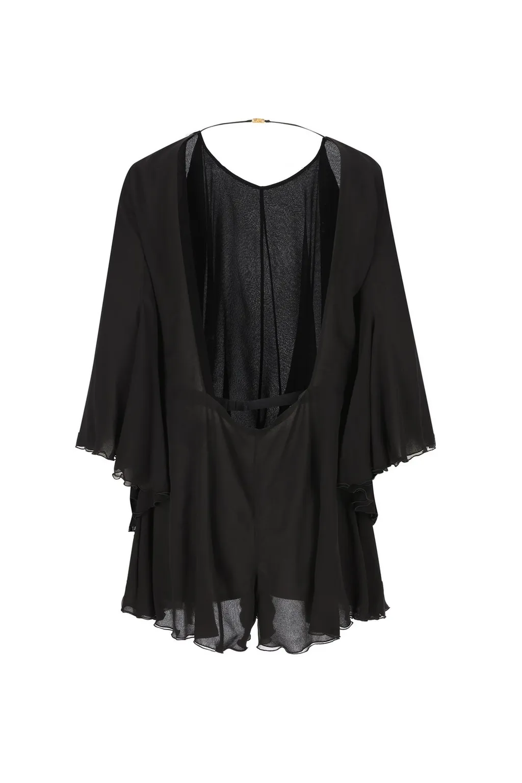 Saint Laurent Ruffled Backless Jumpsuit