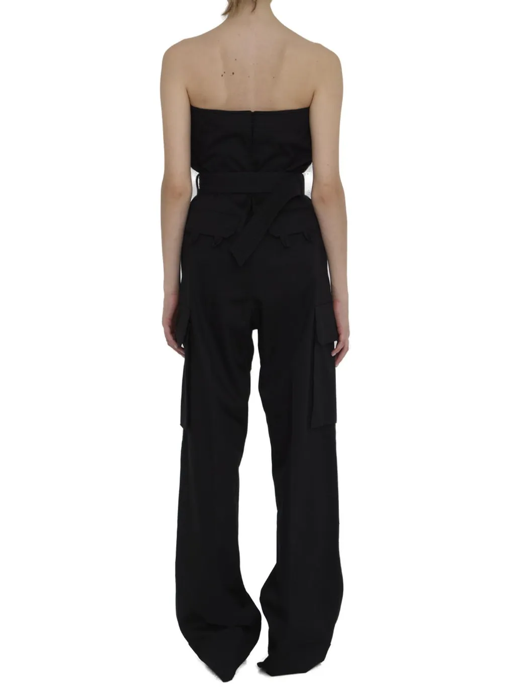 Saint Laurent Cassandre Strapless Jumpsuit