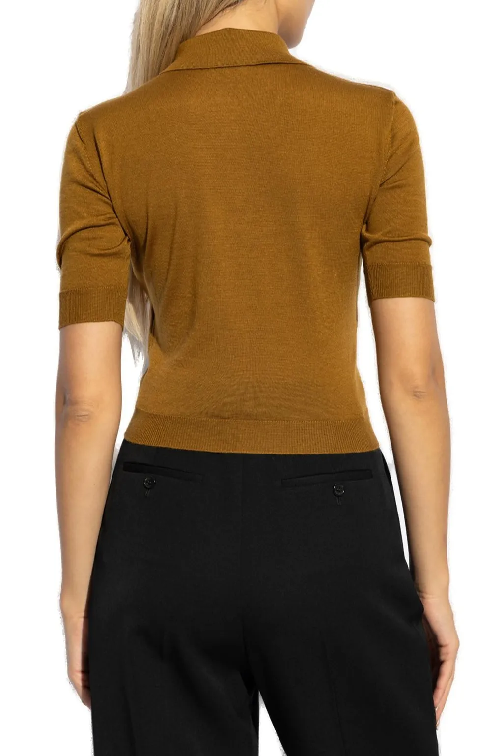 Saint Laurent Cassandre Short-Sleeved Polo Shirt