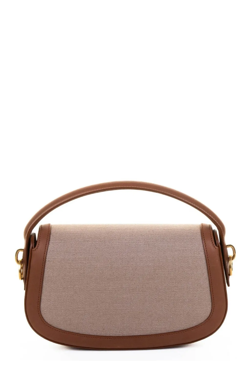 Saint Laurent Logo Plaque Foldover Top Tote Bag