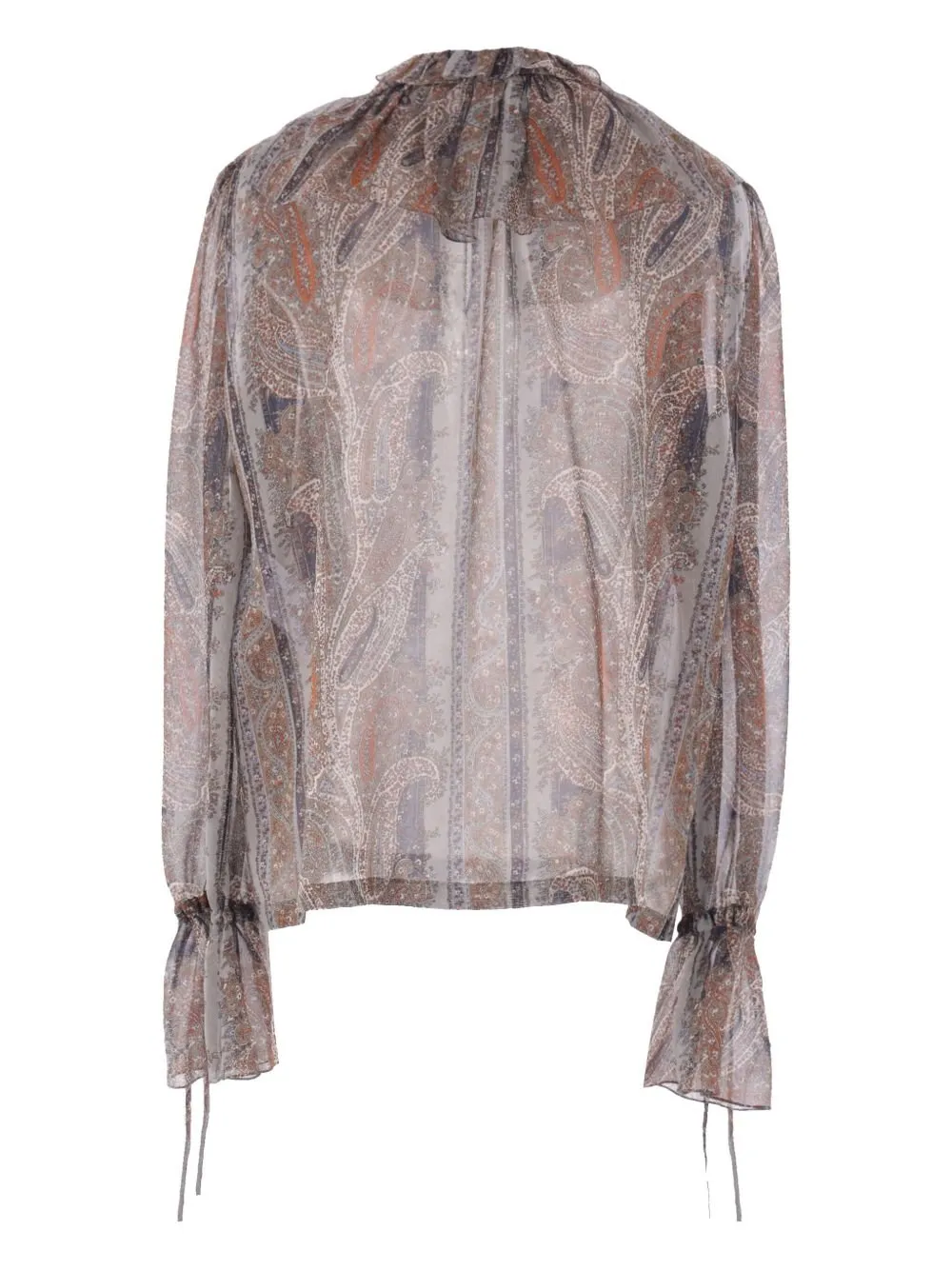 Saint Laurent Paisley Ruffled Blouse
