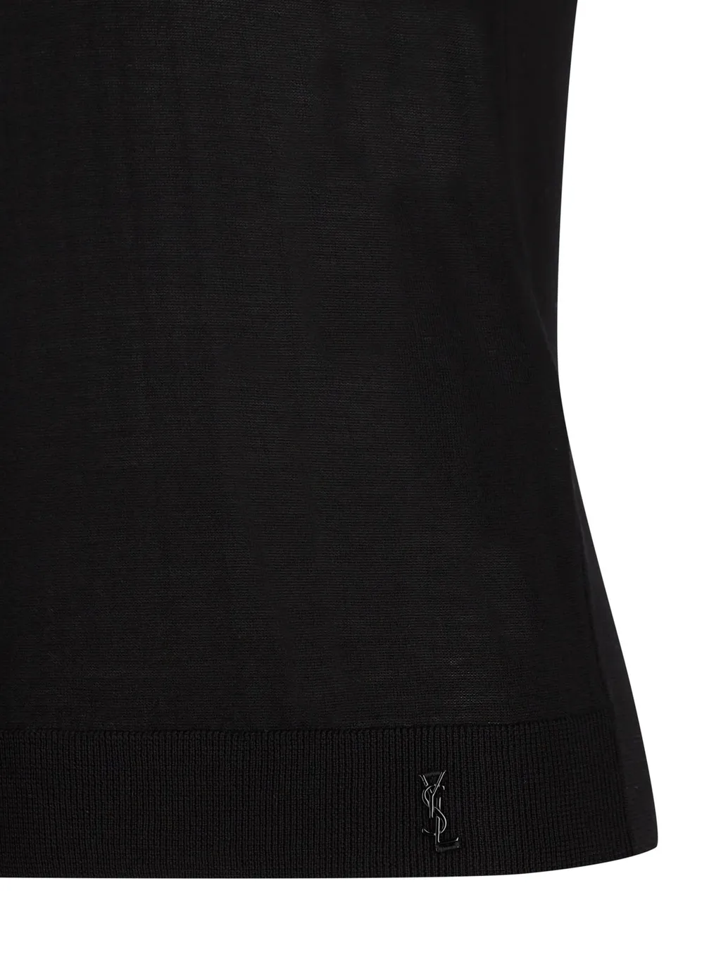 Saint Laurent Le Cassandre Logo Plaque Knitted Vest