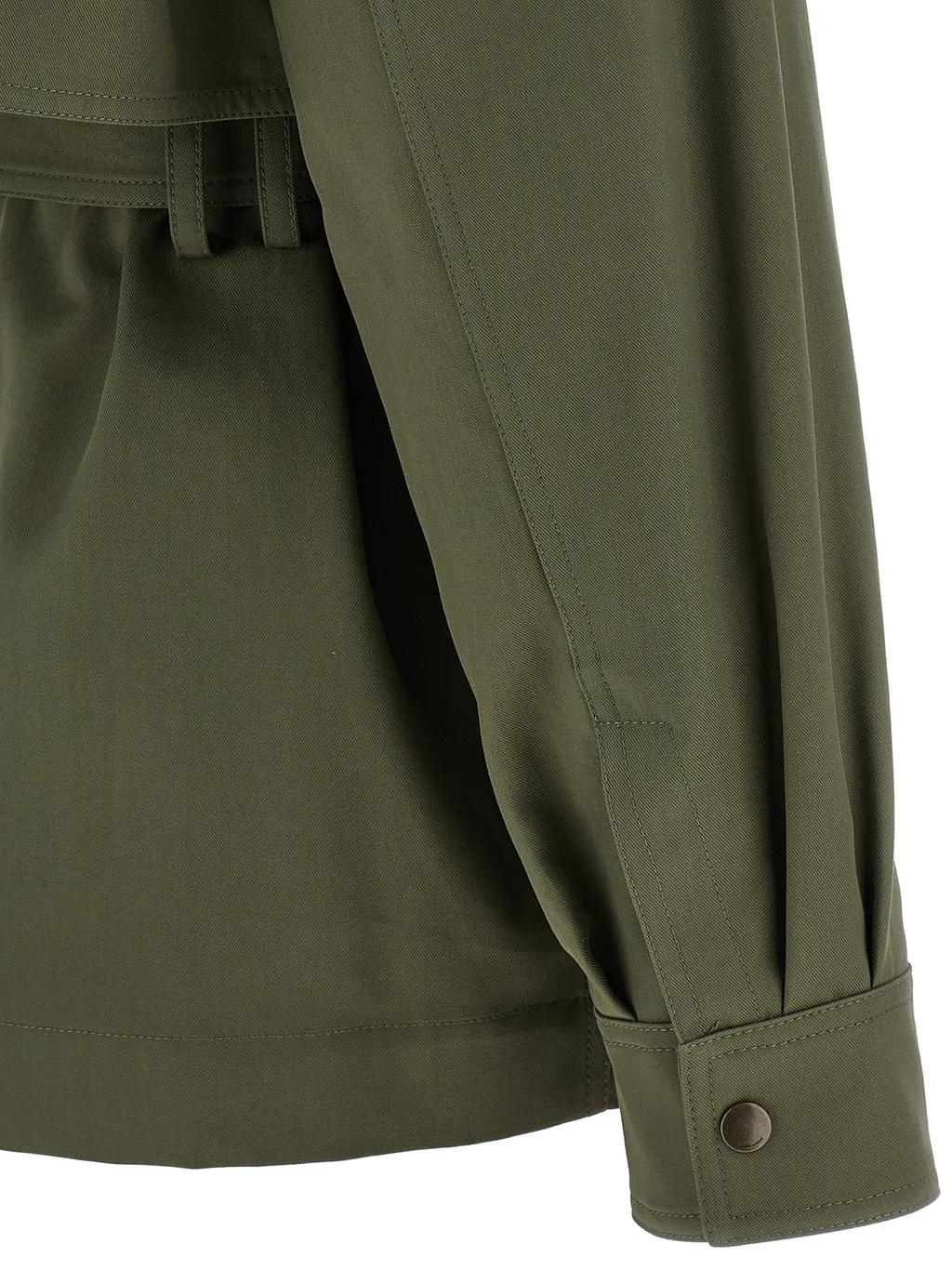Saint Laurent Sahariana Button-Up Belted Jacket