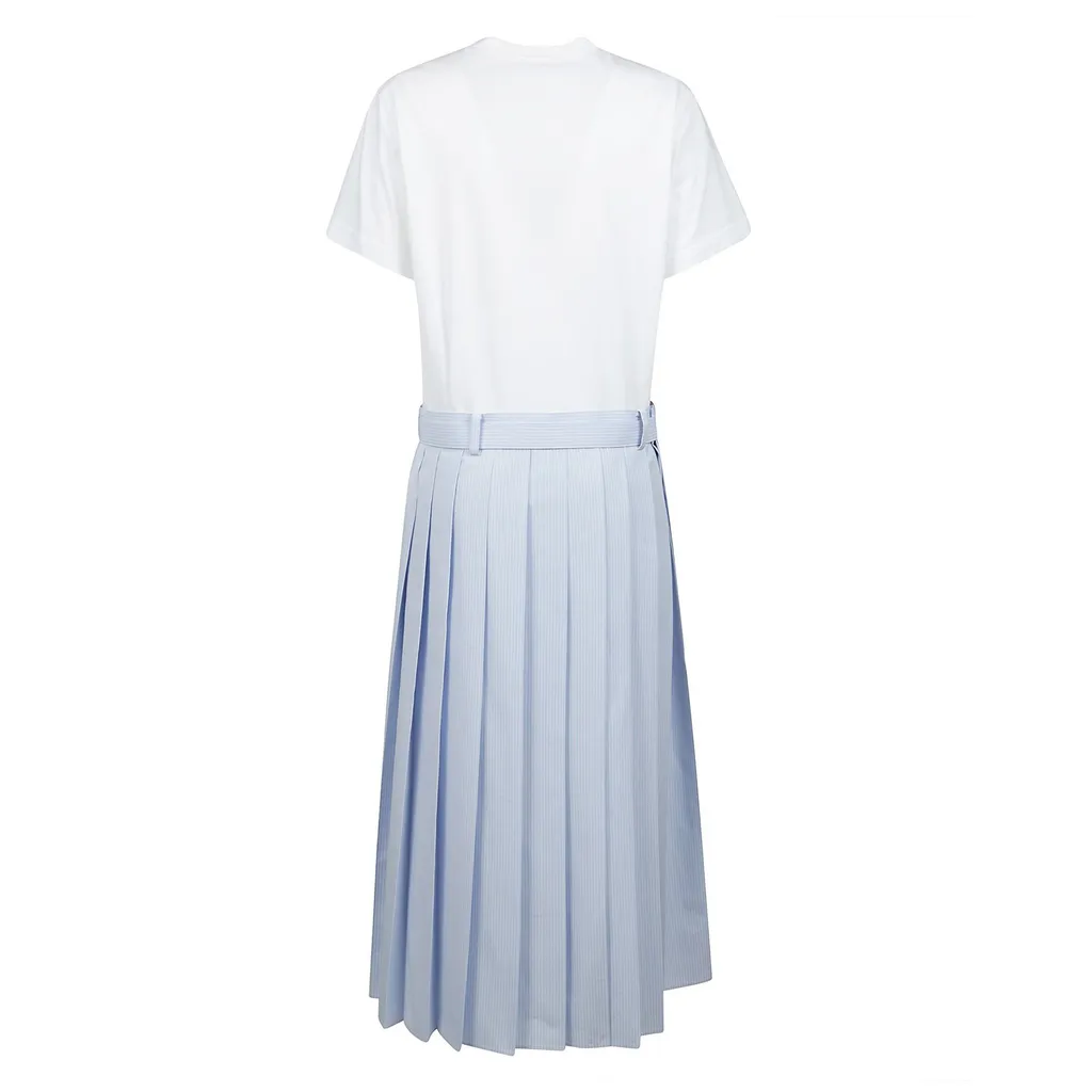Sacai Poplin Jersey Midi Dress